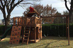 north texas christmas gifts for kids, backyard swing set with rock wall