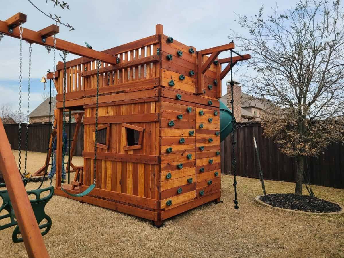 next level accessories for older kids, wall of rocks, chin up station, climbers, next level playset options