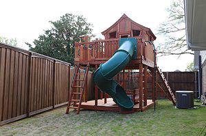 ticonderoga playset, big playset in a small space