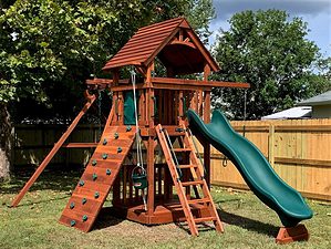 Backyard Fun Factory's Fort Davis playset shows their custom-made, quality playsets. 