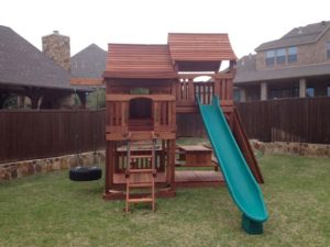 southlake texas, fun shack playset with multi-levels
