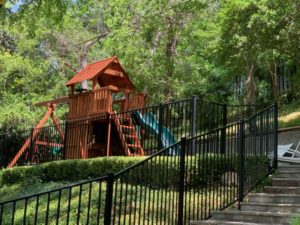 A redwood playset makes the best Christmas gift.