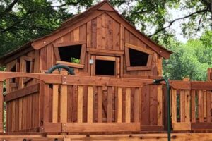 additions - swing set components - upper cabin redwood playset fort