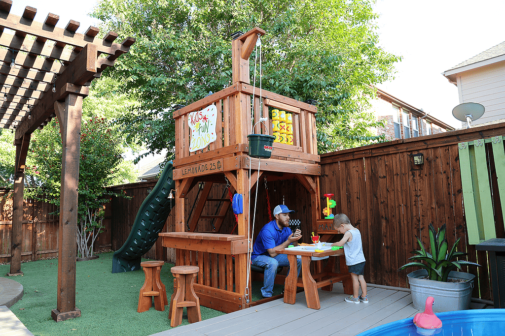 Children's playsets for small backyards on sale