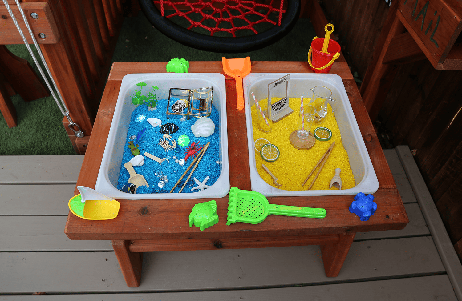 sensory bins, sensory play, children sensory table