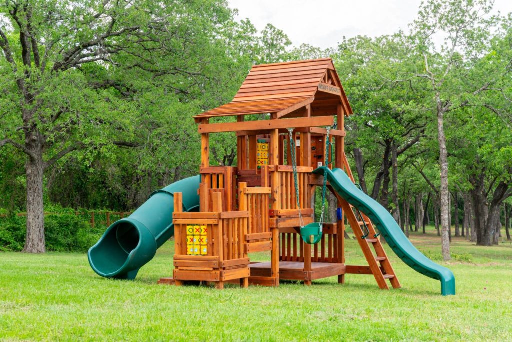Backyard playset accessories are fun to choose with a Backyard Fun Factory playset.
