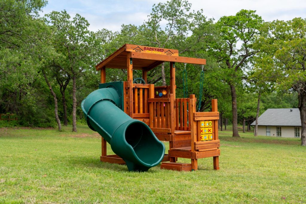 Starting with a toddler set, your playset can grow with your child by adding attachments.