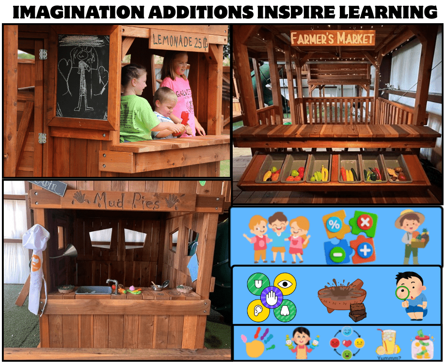 These playset additions inspire learning and bring families together at home for great fun.