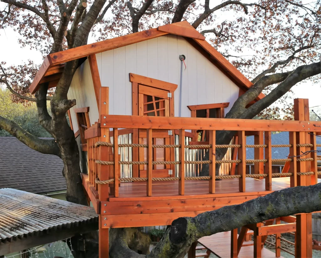 We call this special custom treehouse, the ""Honey House".