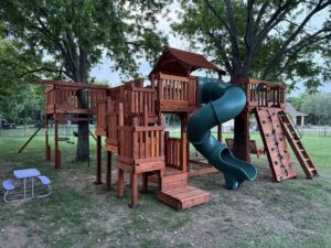 A playset can grow with your child with some thoughtful design.