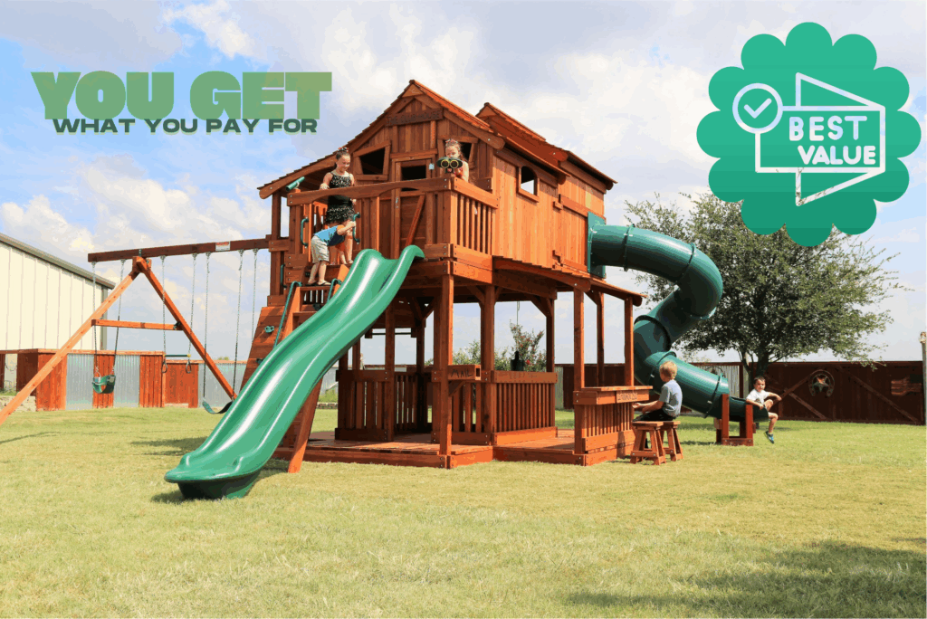 With a Backyard Fun Factory playset you get what you pay for!
