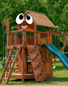 A Backyard Fun Factory playset, can become a friend.