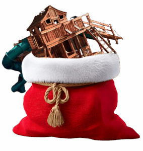 A Backyard Fun Factory playset makes the perfect Christmas gift.