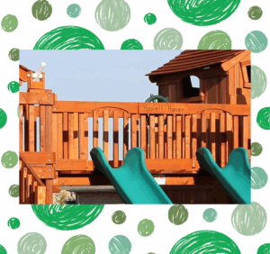 A bridge to a playhouse is fun.