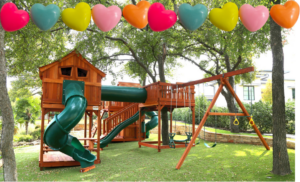 Incredible backyard playset that would make an incredible Valentine's Day gift.