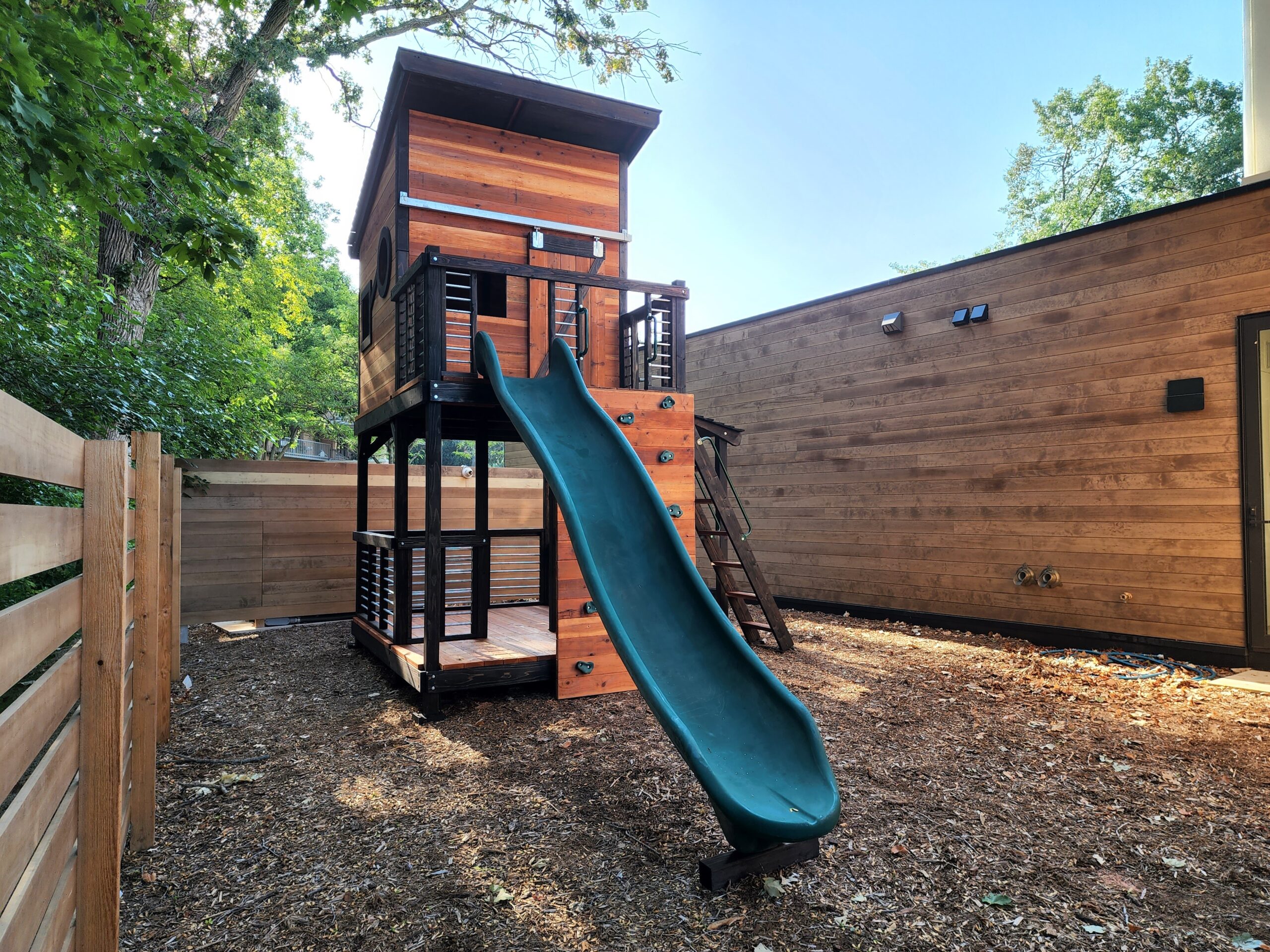 Modern Playset with Rock Wall