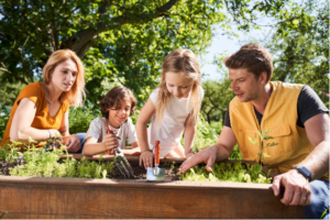 Celebrate Earth Month with backyard play and a garden.