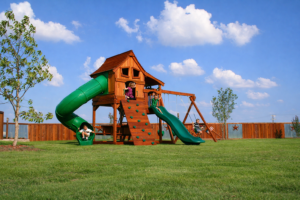 swing set argyle, texas, maverick upper cabin swing set, twister slide, cabin, rock wall, wooden swing set, swing set, swings, slide, swing set for kids, kids, children, play, playground, playset, sets, accessories, backyard swing set