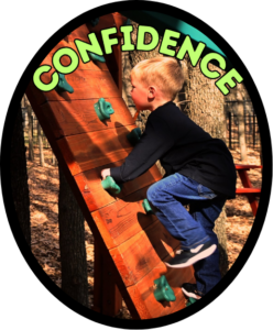 Outdoor play builds a child's confidence.