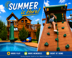 Summer is here, let's create some backyard summer memories on our Backyard Fun Factory custom playset.