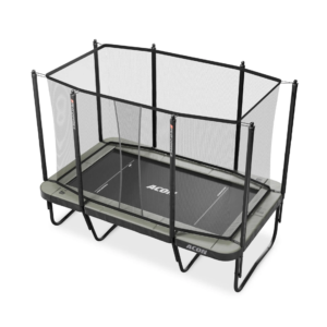 ACON Air 13 HD PRO rectangular trampoline with safety enclosure and ladder