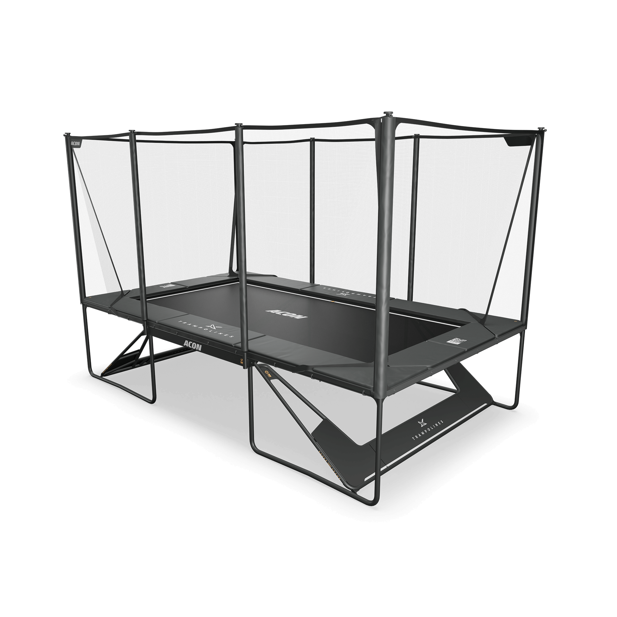 ACON X 17' rectangle trampoline in Black or Grey